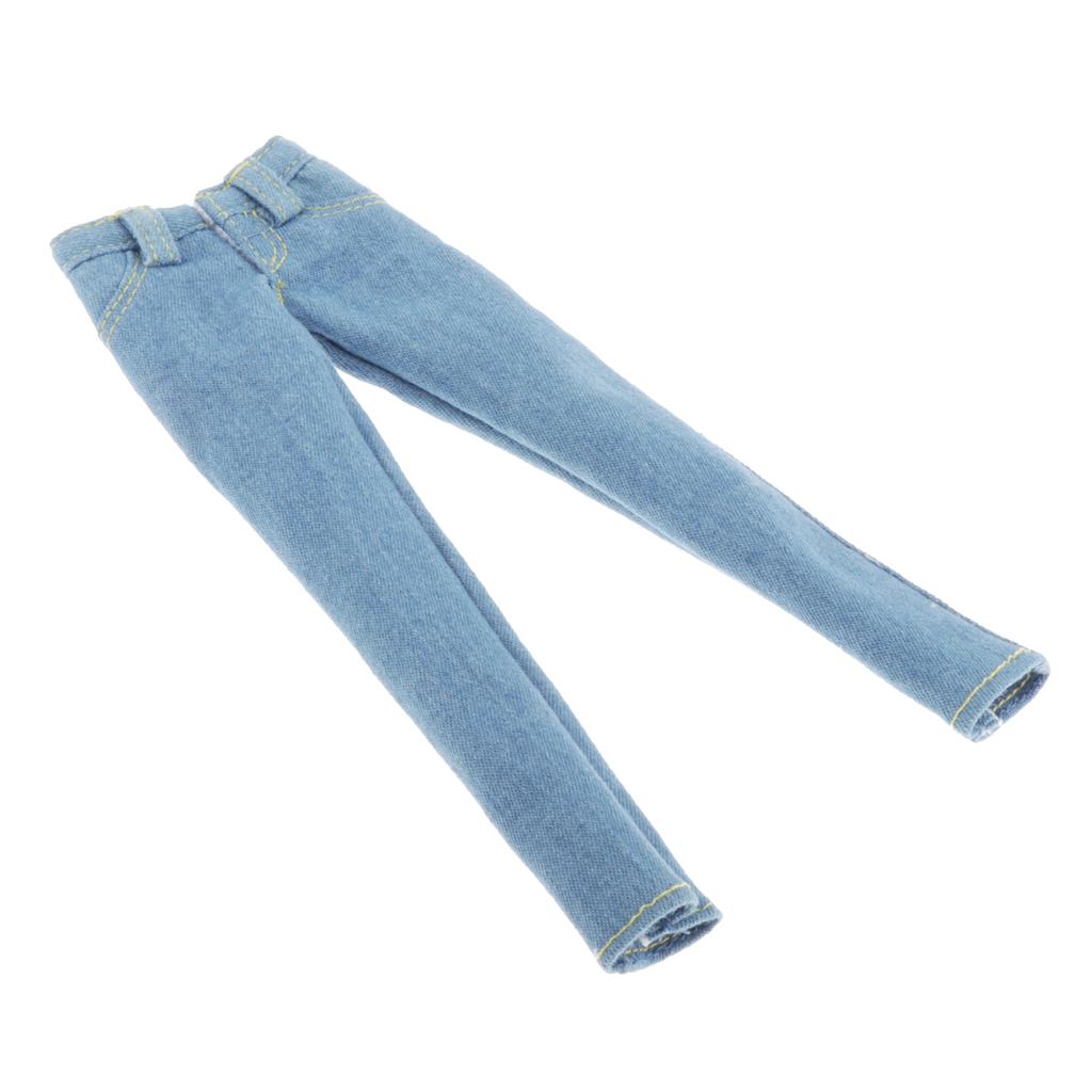 Maxbell 1/6 BJD Male Doll Long Trousers Clothes Outfits DIY Accessories Light Blue
