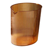 Maxbell Trash Can Waste Paper Basket Rubbish Bin Transparent for Office Toilet Orange