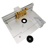 Maxbell Aluminum Router Table Insert Plate  for Trimming Machine Silver 4pcs Tools