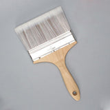 Maxbell Wooden Handle Flat Head Brushes Reusable DIY Wall Decorating Brush 6inch