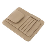 Maxbell Eye Frame Holder Car Sun Glasses Ticket Receipt Card Clip Storage Board Beige