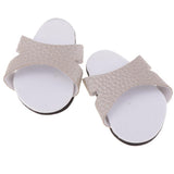 Max Dolls Slippers Summer Shoes for 18inch American Doll Accessoris Silver