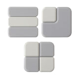 Maxbell 3Pcs Wall Protectors Door Stopper Durable Simple for Chair Back Doorknobs Gray