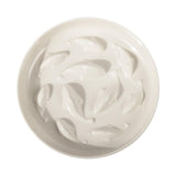 Maxbell Dog Slow Feeder Bowl Portable Pet Dog Bowl for Small Medium Dogs Puppy White