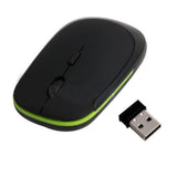 Maxbell Black 2.4GHz USB 2.0 Wireless Optical Mouse Mice for Computer Universal Fit On/Off Button Power Saving Lightweight Modern Design