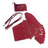 Max 6 Pieces Bronzing Wine Red DIY Creative Wedding Candy Boxes 13 x 7.8 x 6.8cm