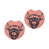 Maxbell 2 Pieces Universal Car Cup Holder Coasters Wooden for Office Automotive style A