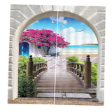 Maxbell 2 Panels 3D Digital Print Curtain Drapes+Hook+Mute Ring, Home Decor Style_2