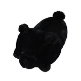 Maxbell Cartoon Plush Bear Slippers Anti Slip Autumn Winter Indoor Slippers Slide On Black