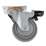 Max Maxb Heavy Duty PTFE Swivel Castor Wheel Trolley Furniture Caster with Brake 4inch