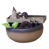 Maxbell Fountain Waterfall Meditation Fish Tank Decoration Desktop for Sculpture 22x17cm