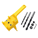 Max Quick Doweling Jig Pocket Hole Jig Locator with Drill Bit Yellow
