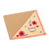 Maxbell Flower Letter Embroidery Bookmark Book Marker Clip Page Stitched Corner Autumn D