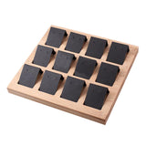 Max Maxb 12pcs Earring Card Holder with Tray for Jewelry Accessory Display Black