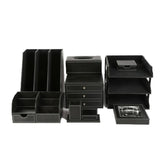 Maxbell Desk File Storage for Office Supplies  Black set of 8 piece