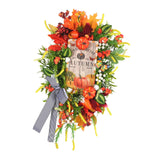 Maxbell Artificial Fall Harvest Wreath Indoor Outdoor Window Festival Autumn Garland