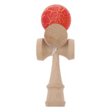 Maxbell Orange/Yellow Crackle Paint Traditional Kendama Ball Kids Educational Toy Xmas Gift
