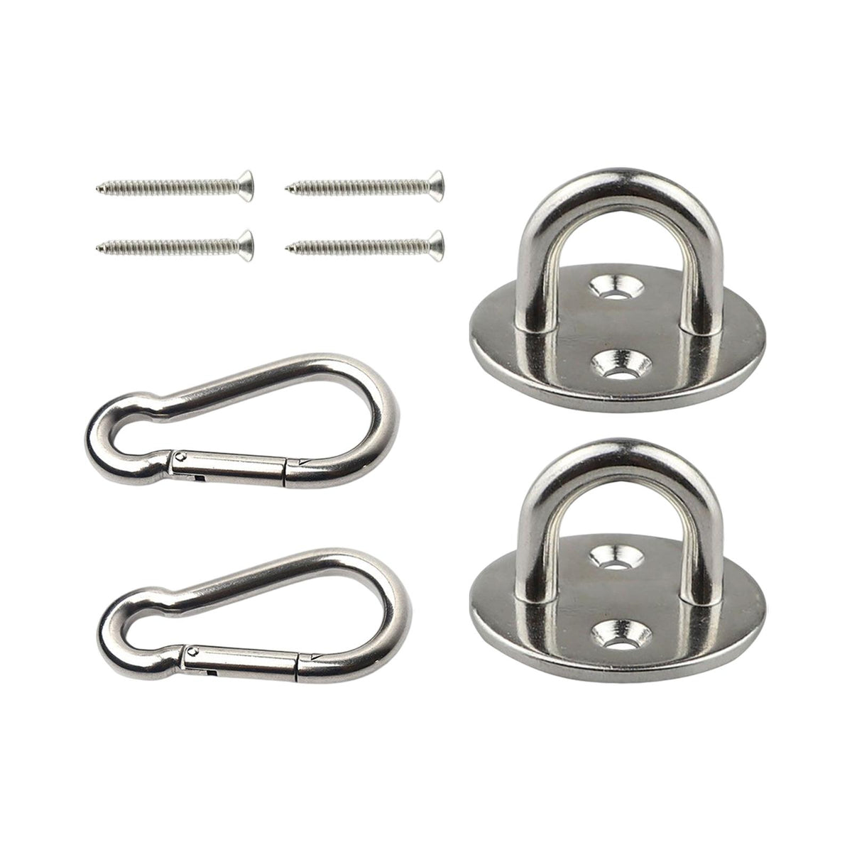 Maxbell Pad Eye Plate Sturdy Swing Mount Hook for Rock Climbing Shade Sail Home Use 6cmx3cm
