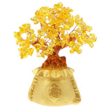Maxbell Natural Yellow Crystal Money Tree Bring Wealth Lucky Tree Pachira Home Decor