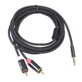 Max Stereo Audio Cable Wire Cord 3.5mm to 2 RCA Male Y Splitter Cable 300cm