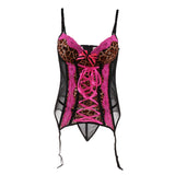Maxbell Women Bustier Sexy Corset Set Chemises Negligees Stretch Bodysuit Bustier XL