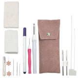 Maxbell Embroidery Punch Needle Set Sturdy Handmade for Children Adults Cross Stitch Gray
