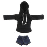 Maxbell BJD Dolls Hoodie and Short Pants for 1/6 Blythe Doll Dress Up Outfits Accs