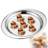 Maxbell Stainless Steel Snail Mushroom Escargot Baking Plate Dishes 196X167mm