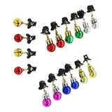 Maxbell Mustache Ornament Mini Christmas Beard Clip Unisex Wear Size 0.8x2inch 12 Balls 4 Bells