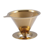 Maxbell Stainless Steel Permanent Coffee Filter Paperless Permanent Coffee Strainer Golden
