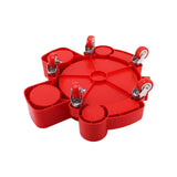 Maxbell Bucket Dolly with 5 Rolling Swivel Casters Car Wash Detailing Caddy Durable Red