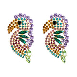 Max 1 Pair Fashion Women Girls Ear Stud Jewelry Bird Shape Earrings Purple