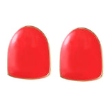 Maxbell 2 Pcs Red Single Teeth Grill Cap Hip Hop Grill Hollowen Accessory Gold