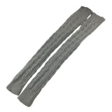 Maxbell Knitted Arm Warmer Long Fingerless Gloves Comfortable for Camping Outdoor Gray