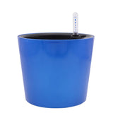 Max Self Watering Traditional Round Planter Pot  Blue