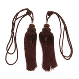 Max 1 Pair Crystal Bead Curtain Tieback Tassels for Sewing Supplies Deep Coffee
