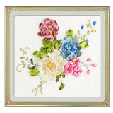 Max Ribbon Embroidery Kits DIY Flower Painting Kit Stamped Cross Stitch 01