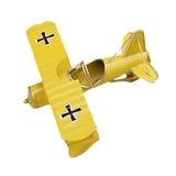 Maxbell Vintage Dual Wing Fighter Model Military Diecast Aeroplane Models Yellow