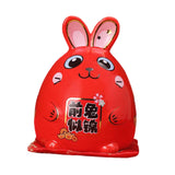 Maxbell Rabbit Year Lucky Figurine Ceramic Piggy Box Decoration Cartoon and Adorable Style A