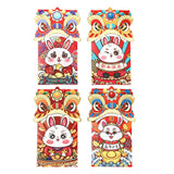 Maxbell 4x Chinese Red Envelopes Packing Bag with Rabbit Patterns for Wedding Style B