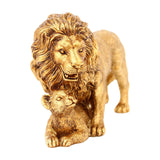 Maxbell Lion Statue Home Decoration Art Decor Craft for Desktop Housewarming Cabinet Aureate