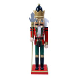 Maxbell Wooden Nutcracker Figurine Photography Props Christmas Ornament Traditional Style B