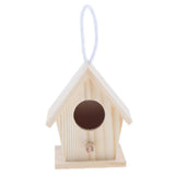 Maxbell Bird Nest Natural Wood House DIY Parrot Parakeet Hanging Hamster Cage Toy
