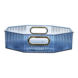 Maxbell Fruit Plate with Handle Snack Storage Tray for Wedding Home Restaurant Blue