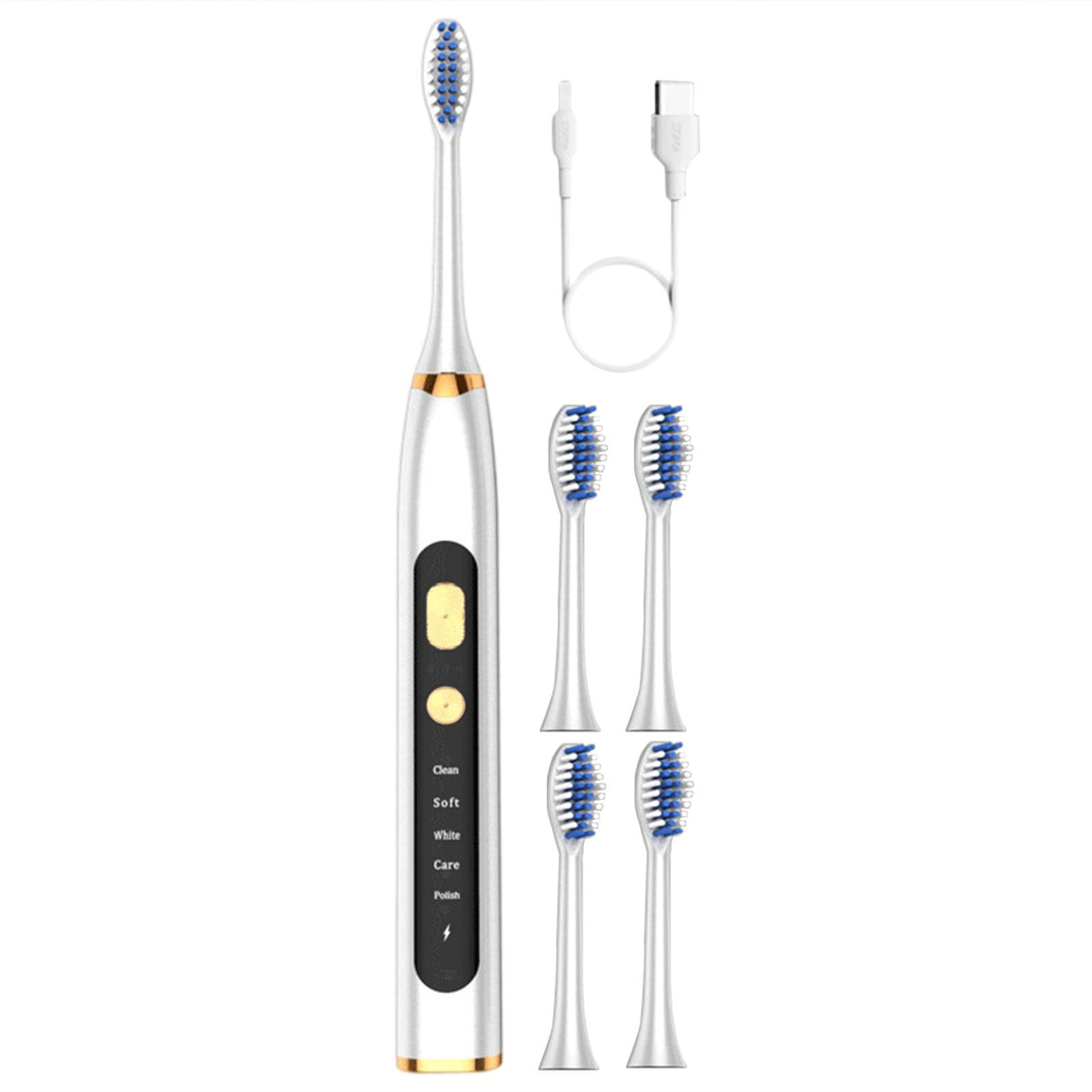 Maxbell Electric Toothbrush 5 Modes 15 Day Using Time for Kids Rechargeable  White