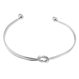 Maxbell Open Cuff Bracelet Adjustable Skinny Wire Bangle Women Jewelry Silver