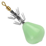 Maxbell Fluorescent Squid Jig Multineedle Baits Glow Squid Jigs Durable for 40g