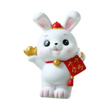 Maxbell Rabbit Piggy Bank Figurine Desktop Decoration Resin Rabbit Bunny Figurines Option 2