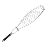 Maxbell Stainless Steel Barbecue Net BBQ Grill Cooking Double Layer Mesh Tong 730mm