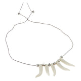 Max Indian Style Ivory Skeleton Necklace Chain Choker Cosplay Wedding Jewelry